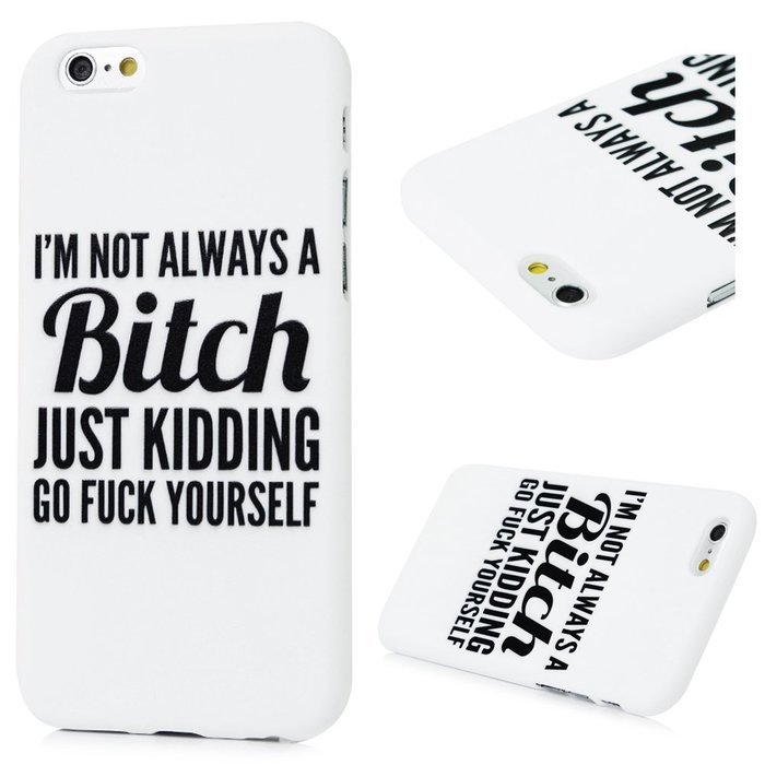 iPhone 6S Case,iPhone 6 Case (4.7") - Candy Color Kidding Words Series Slim Fit Shock-absorption Full Edge Protective... N33