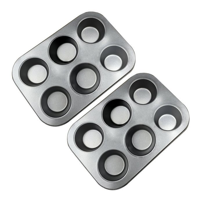 Kiddy Kitchen Nonstick Bakeware Muffin Pan,12-Cup Gray