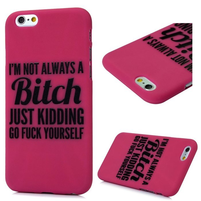 iPhone 6S Case,iPhone 6 Case (4.7") - Candy Color Kidding Words Series Slim Fit Shock-absorption Full Edge Protective... N36