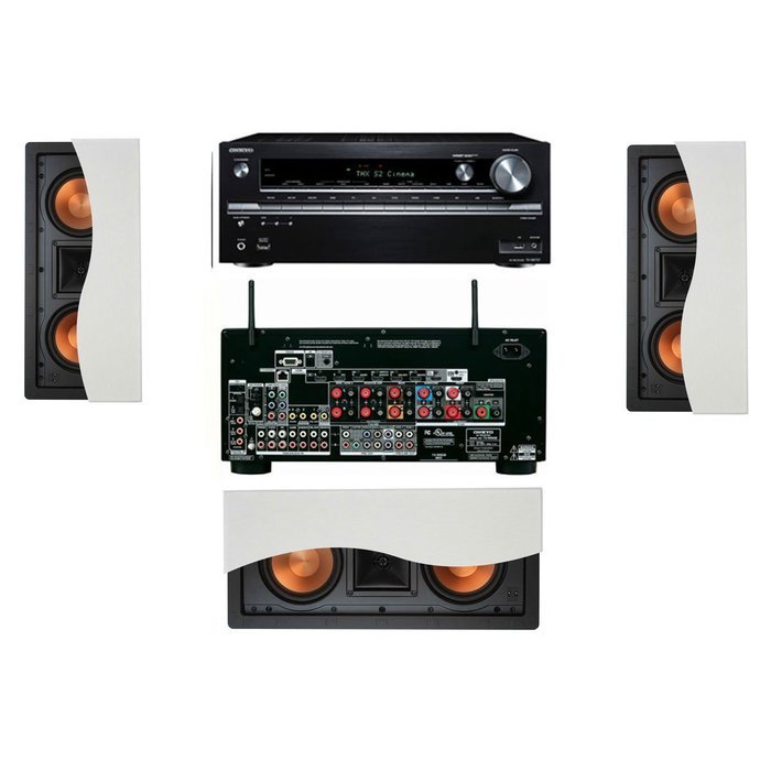 Klipsch R-5502-W II In-Wall Speaker 3.0 Onkyo TX-NR838 7.2 Channel Network
