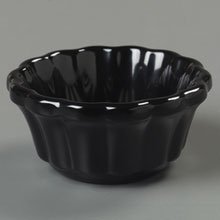 Black 2 ounce Scalloped Ramekin -- 48 per case N3
