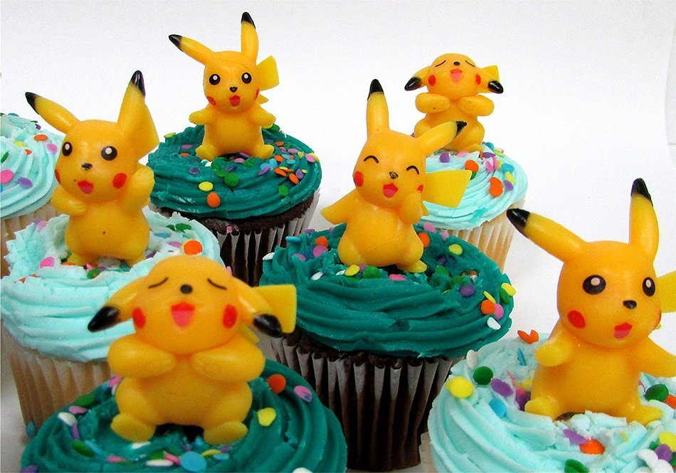 POKEMON ~12 Piece Birthday Cupcake Topper Set Featuring 12 RANDOM Pokemon Figures N7