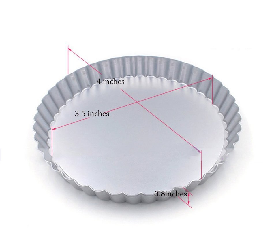 Meleg Otthon Nonstick Mini Round Quiche Pans Set ,Tart Pie Pan,Mini Tart Pans Set,Tartlet Quiche Pan Set with... N5