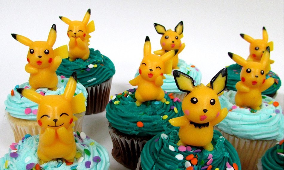 POKEMON ~12 Piece Birthday Cupcake Topper Set Featuring 12 RANDOM Pokemon Figures N9