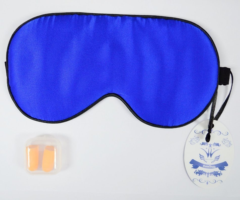 Fomatrade Natural Mulberry Silk Mask, Reversible Sleep Silk Blinder Eyeshade for Travel, Relaxing, Flight, Shift... N12