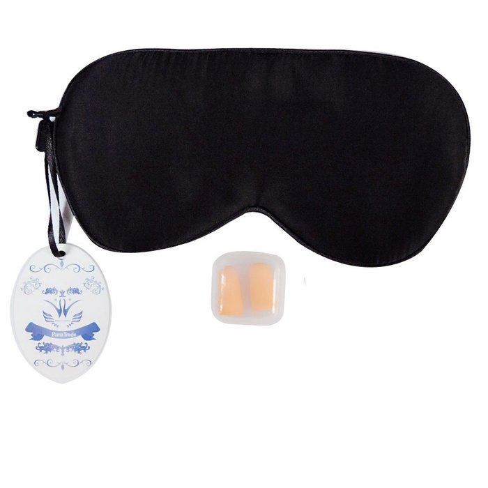 Fomatrade Natural Mulberry Silk Mask, Reversible Sleep Silk Blinder Eyeshade for Travel, Relaxing, Flight, Shift... N15