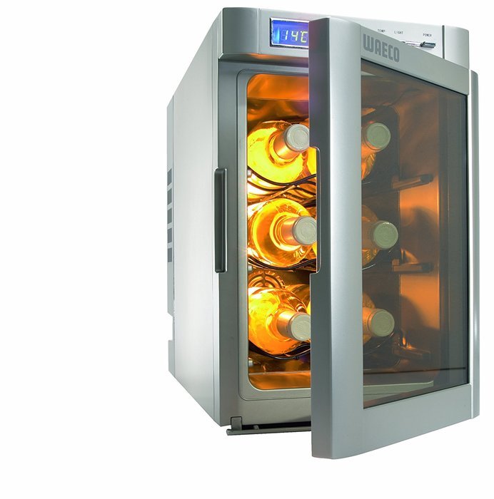 Dometic MF-6W Silver 6-Bottle Wine Cooler