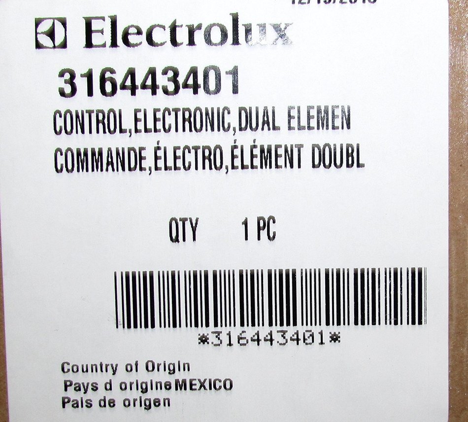 Frigidaire Dual Burner Control 316443401