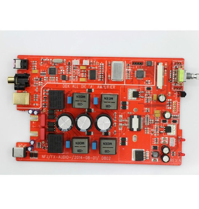 FX Audio D802 2x80W 192KHz Digital Remote Power Amplifier silver