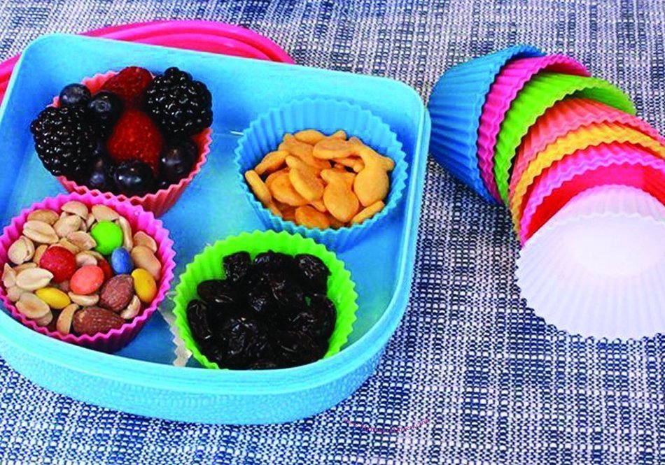 Silicone Baking Cups Set of 12+1 No need for Paper Wrappers Reusable Non-stick Molds No BPA, Easy Release Cupcake...
