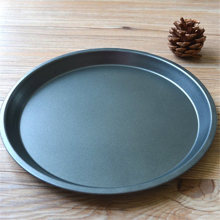 Meleg Otthon Heavy Duty Deep Dish Round Pizza Pan Cast Iron,Commercial Baking Pizza Pan Steel, Pizza Tray Set... N11
