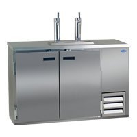 Stainless Steel, Two Beer Dispenser, 2 Kegs, 15 Cubic Feet