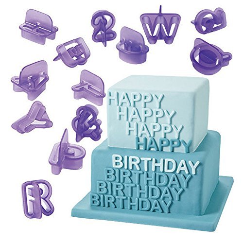 Anyana 40pcs set Letters & Number Plastic Cookie Cutter Cake Mould Tool Kitchen Tool Sugar Paste Baking Mould... N5