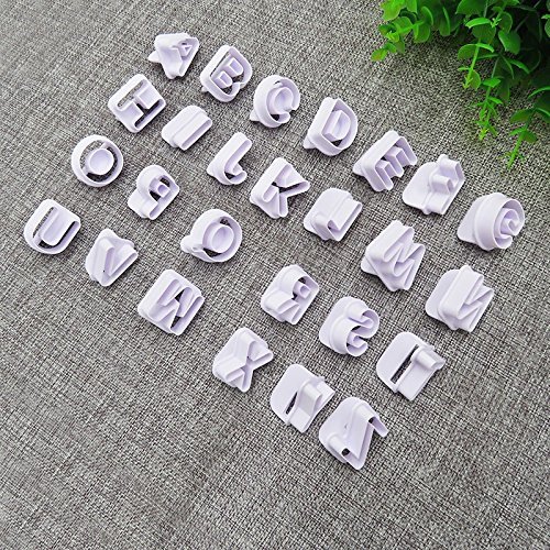 Anyana 40pcs set Letters & Number Plastic Cookie Cutter Cake Mould Tool Kitchen Tool Sugar Paste Baking Mould... N6