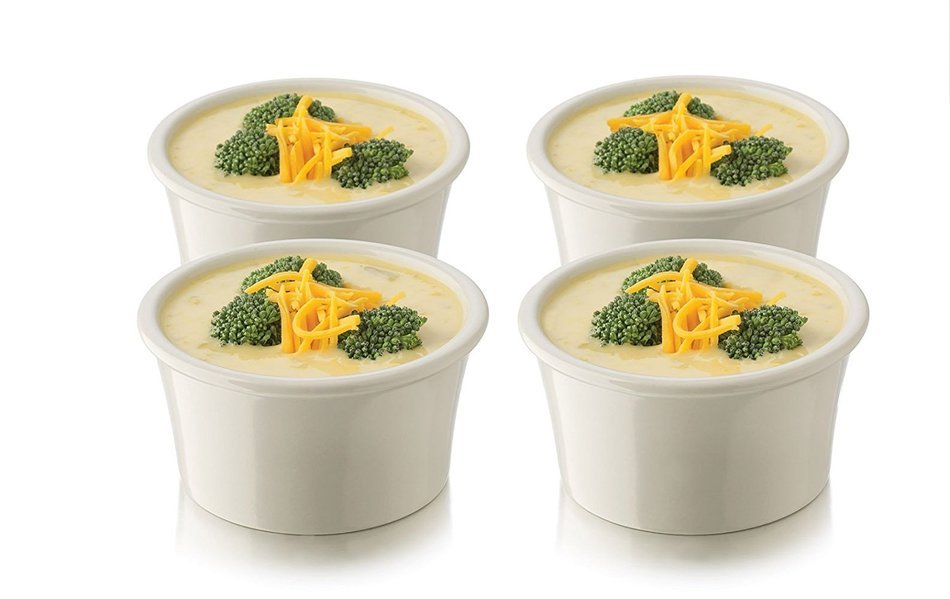 Libbey 6-Piece Just Baking Ceramic Crock Set, White