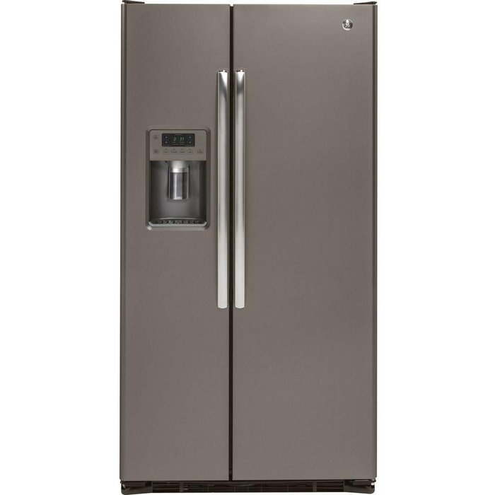 GE GZS22DMJES 21.9 Cu. Ft. Slate Counter Depth Side-by-Side Refrigerator N3