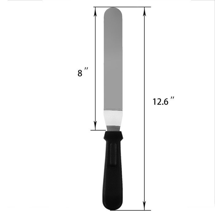 Newcomdigi Angled Icing Spatula Set Stainless Steel Kitchen Cake Spatula Variety Set Pack of 3 (6 inch, 8 inch... N6