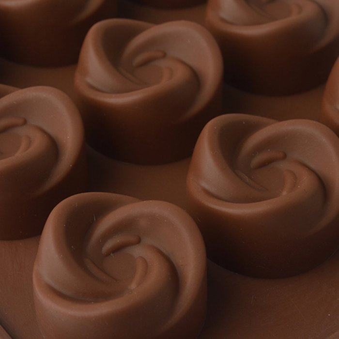 EVTECH(TM) 15 Cavity swirl Style Silicone Gel Non Stick Cake Bread Mousse Ice Pudding Mold Chocolate Jelly Candy... N4