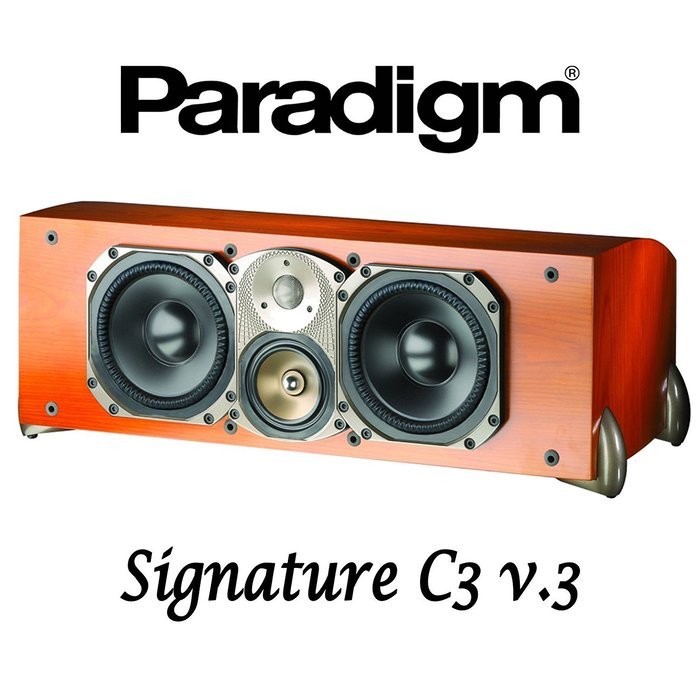 Paradigm Signature C3 v.3 3-Way Center Channel Speaker (Single, Cherry)