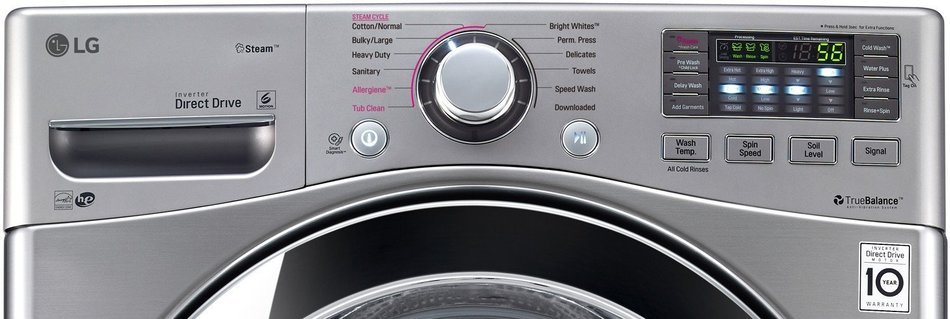 LG WM3670HVA 4.5 Cu. Ft. Graphite Steel With Steam Cycle Front Load Washer - Energy Star N2