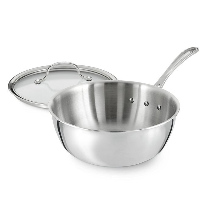 Calphalon Tri-Ply Stainless Steel 14-Inch Roaster with Rack and Lifters N21