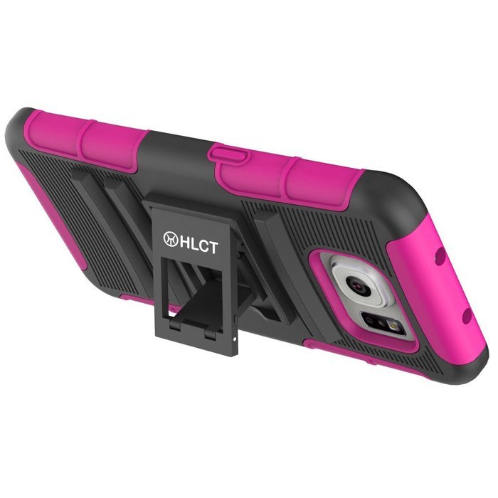 Galaxy S7 Edge Case, HLCT Rugged Shock Proof Dual-Layer Case with Built-In Kickstand for Samsung Galaxy S7 Edge... N18