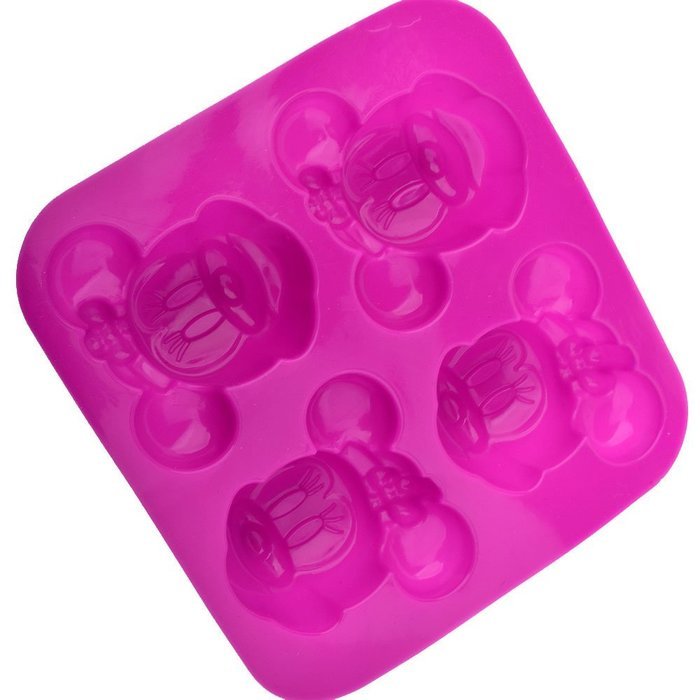 Silicone Molds MinieMouse - 4 Holes Mini Mouse Silicone Mold DIY Handcraft Soap Making Cake Cupcake Chocolate... N4