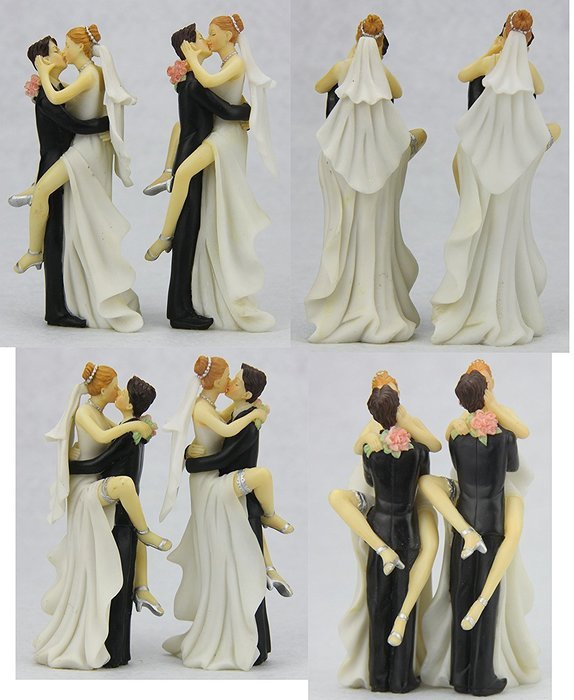 Sexy and Funny Kissing Bride and Groom Couple Wedding Cake Topper N7