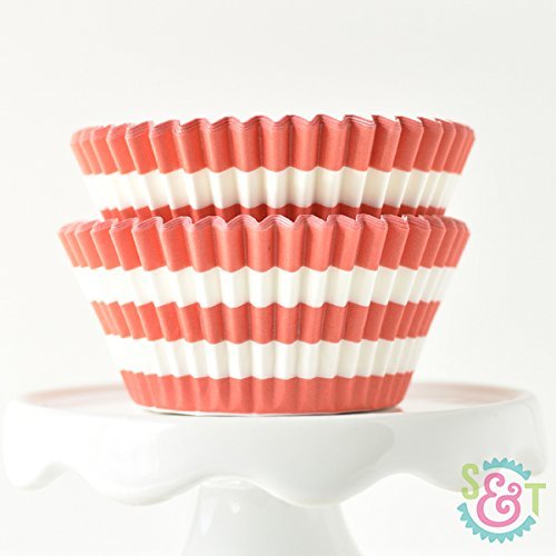 Rugby Stripe Navy BakeBright Greaseproof Cupcake Liners N7