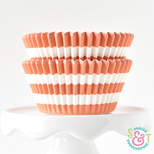 Rugby Stripe Navy BakeBright Greaseproof Cupcake Liners N8