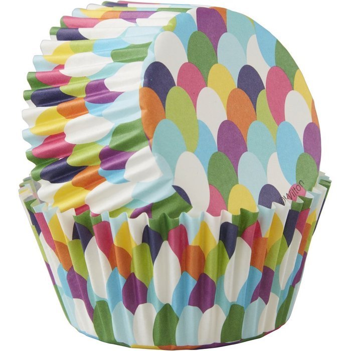 Wilton 415-8755 75 Count Fish Scale Pattern Cupcake Liners N3