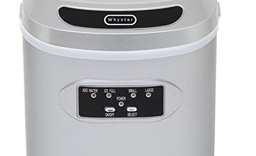 27 lb. Portable Ice Maker in Metallic Silver- A freestanding ice maker that is ETL certified and meets all standards... N5