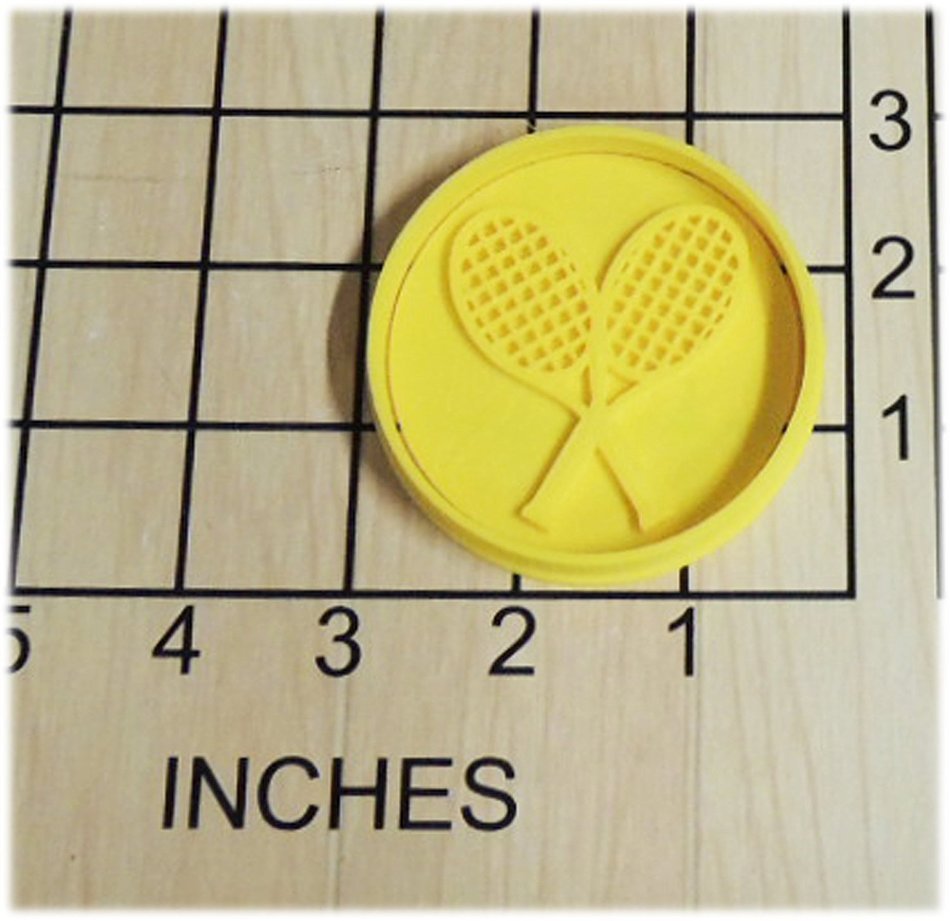 Tennis Rackets Fondant Cookie Cutter and Stamp #1329 N2