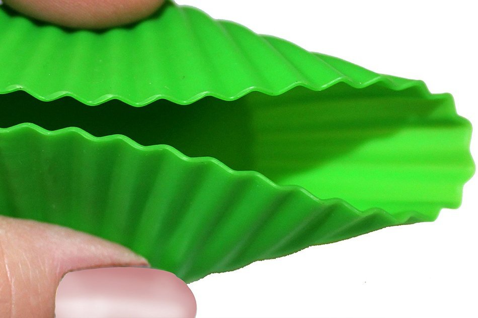 Green Baby Cakes Silicone Baking Cups/Cupcake Liners &ndash; Never Buy Paper Cups/Liners Again - Lifetime Guarantee! N5