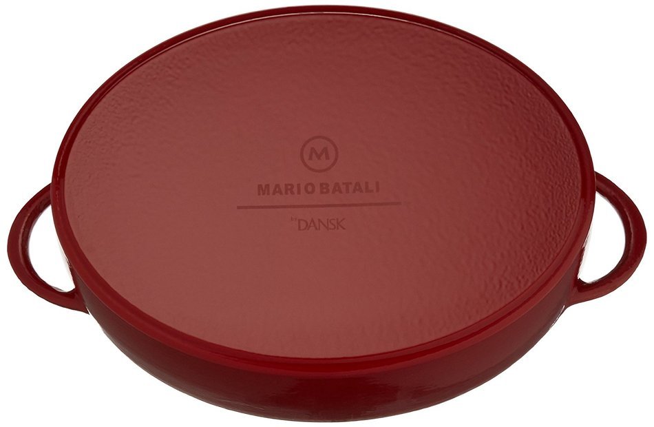 Mario Batali by Dansk Enameled Cast Iron Pizza Pan and Griddle, 12-Inch, Chianti N27
