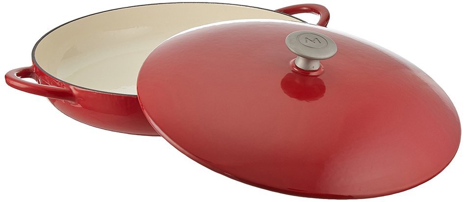 Mario Batali by Dansk Enameled Cast Iron Pizza Pan and Griddle, 12-Inch, Chianti N29