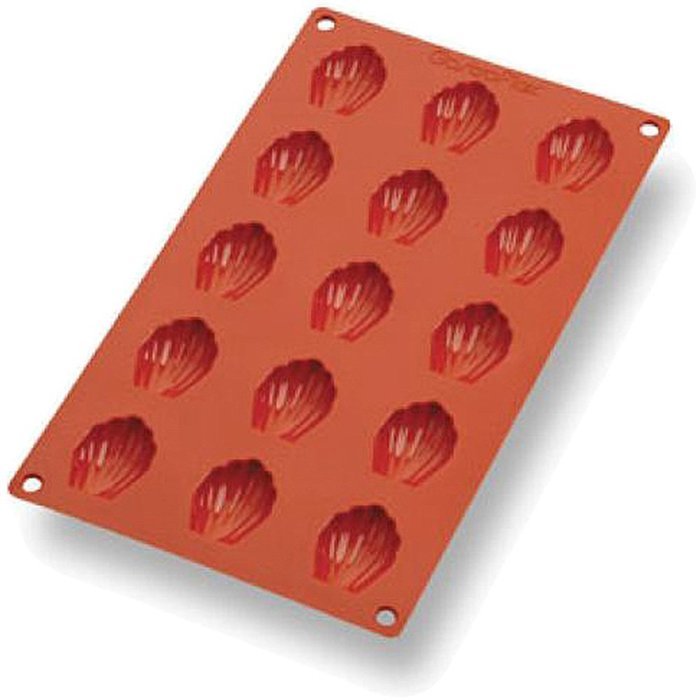 Matfer Bourgeat Gastro Flex Mini Madeline Mold, Red