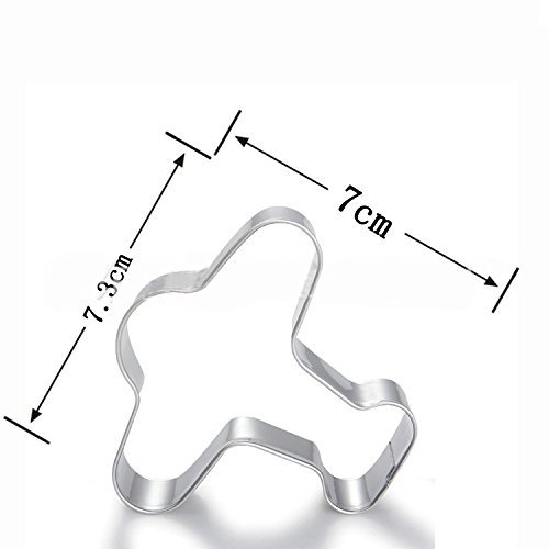tyoungg 5 pcs / Set Vehicle Car Airplane Ship Train Shape Stainless Steel Cookie Cutter Fondant Cutter N4