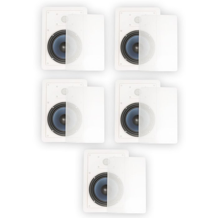 Blue Octave LW62 In Wall 6.5" Speakers Home Theater Surround Sound 2-Way 5 Speaker Set