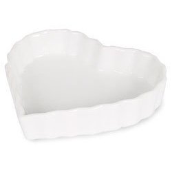 Hic 98019 Porcelain Heart Creme Brulee Dish, 5" X 1"
