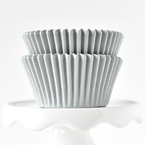Solid Gray BakeBright Greaseproof Cupcake Liners N13