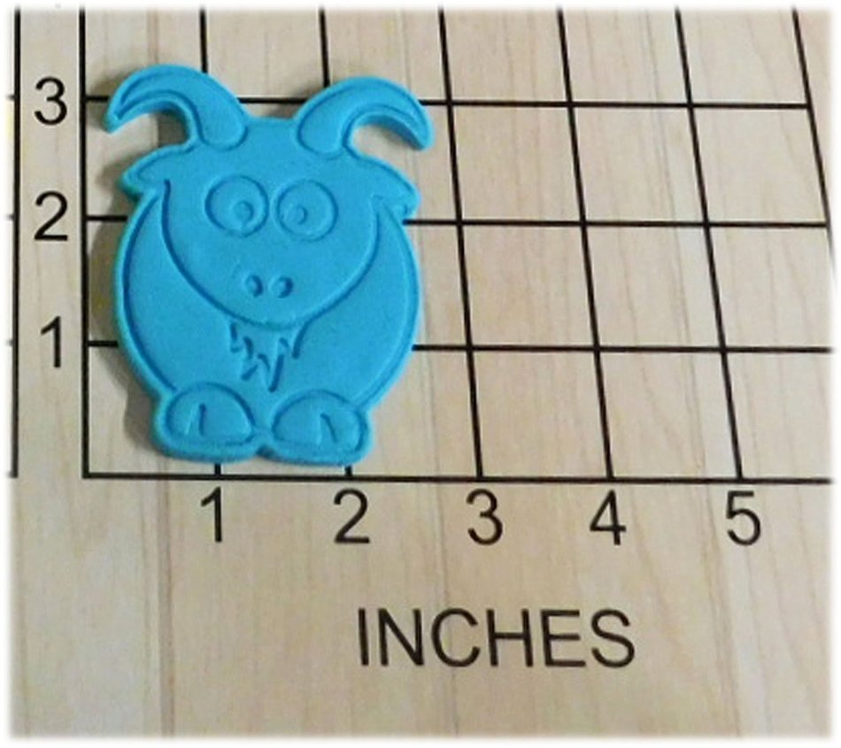 Kids Farm Goat Shaped Fondant Cookie Cutter and Stamp #1020