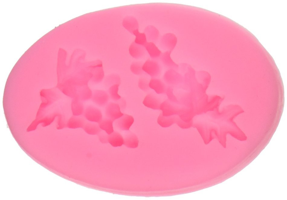Longzang Grape Silicone Fondant Sugar Craft Mold, Small, Pink