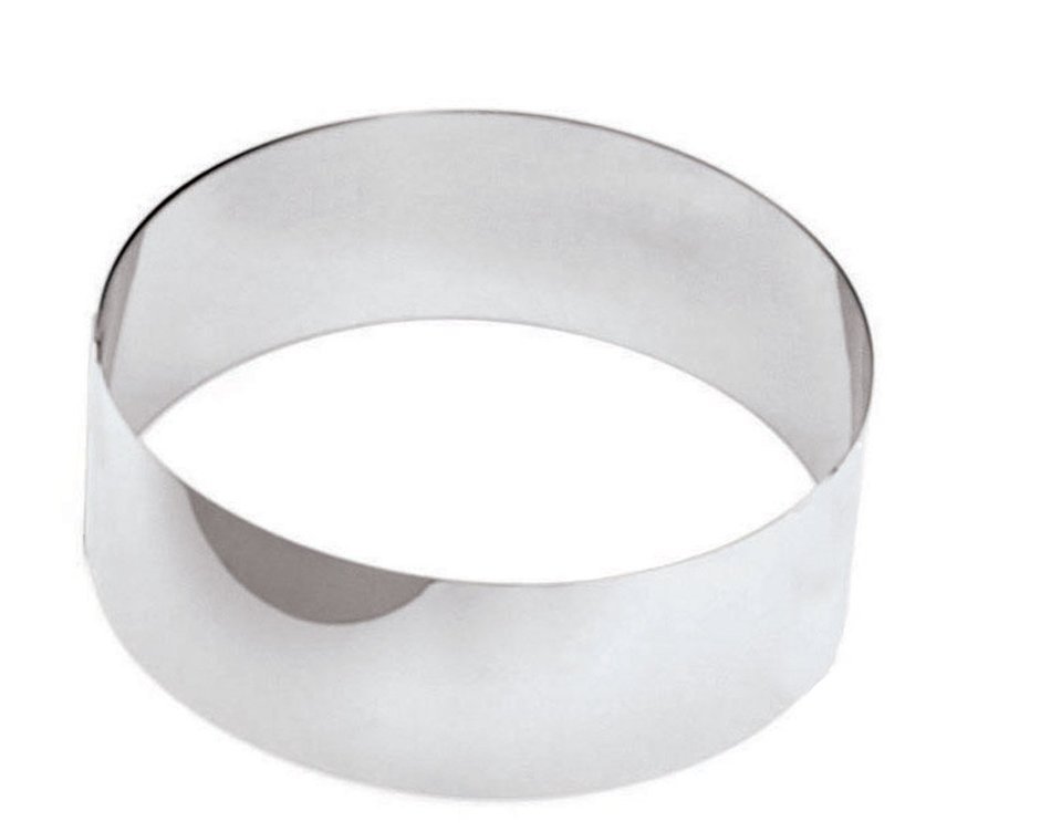 Paderno World Cuisine 4 Inch by 1 3/4 Inch Mousse Pastry Ring