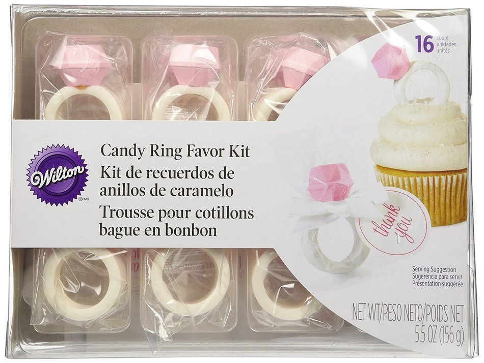Wilton Candy Favor Jumbo Bling Ring, Pink N3