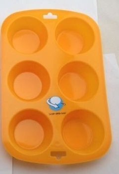 SHOP-AND-SHIP 6 Cup Silicone Muffin & Cupcake Baking Pans, Non-Stick, Oven / Microwave/ Dishwasher Safe , Heat...