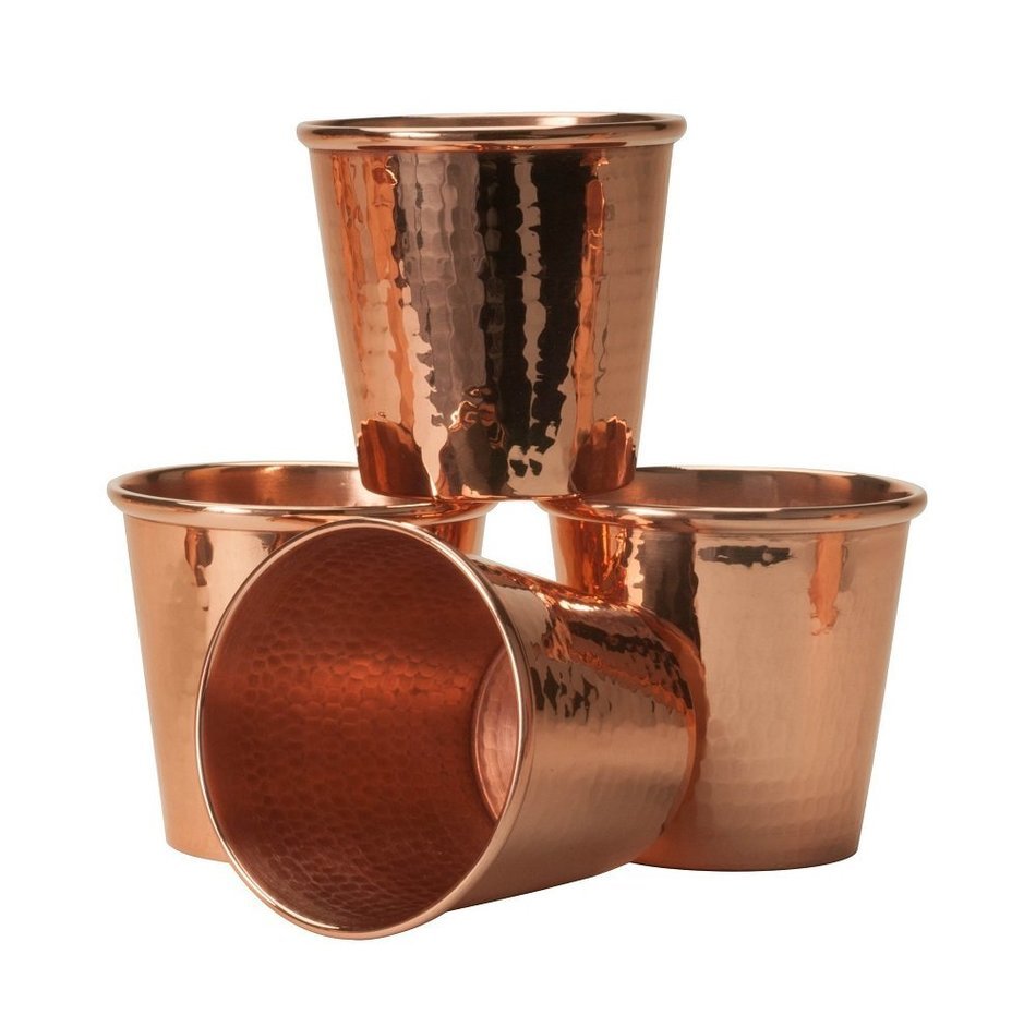 Sertodo Apa Cups, set of 4, Hammered Copper, 18 fluid ounces N10