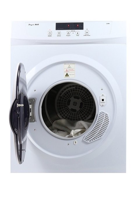 Majestic 13 lb.Compact Standard Electric Dryer in White with Silver Trim MJ860D coming with Venting and Sensor... N4