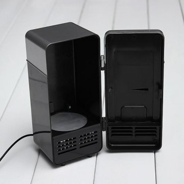 Bheema Mini USB LED PC Fridge Refrigerator Drink Cans Food Cooler Warmer ES9P - Red N5