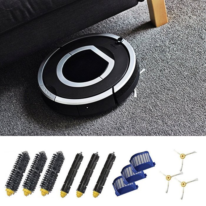 12 PCS Replacement Main Brush Side Brush Vac Filter Kit for iRobot Roomba 600 Series 620 630 650 660 N4
